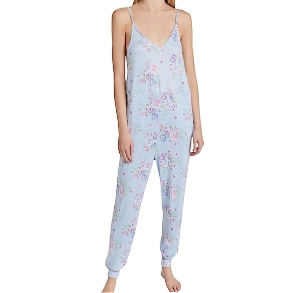YOU SAY • Floral Pant Jumpsuit Kentucky Blue - Picture 1 of 6